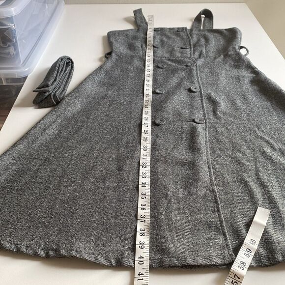 Stella Marina Collection Gray Tweed Herringbone Button Front Mini Dress - Picture 11 of 11